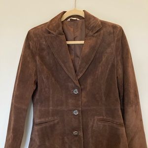 Janeville Brown Leather Jacket Size 8